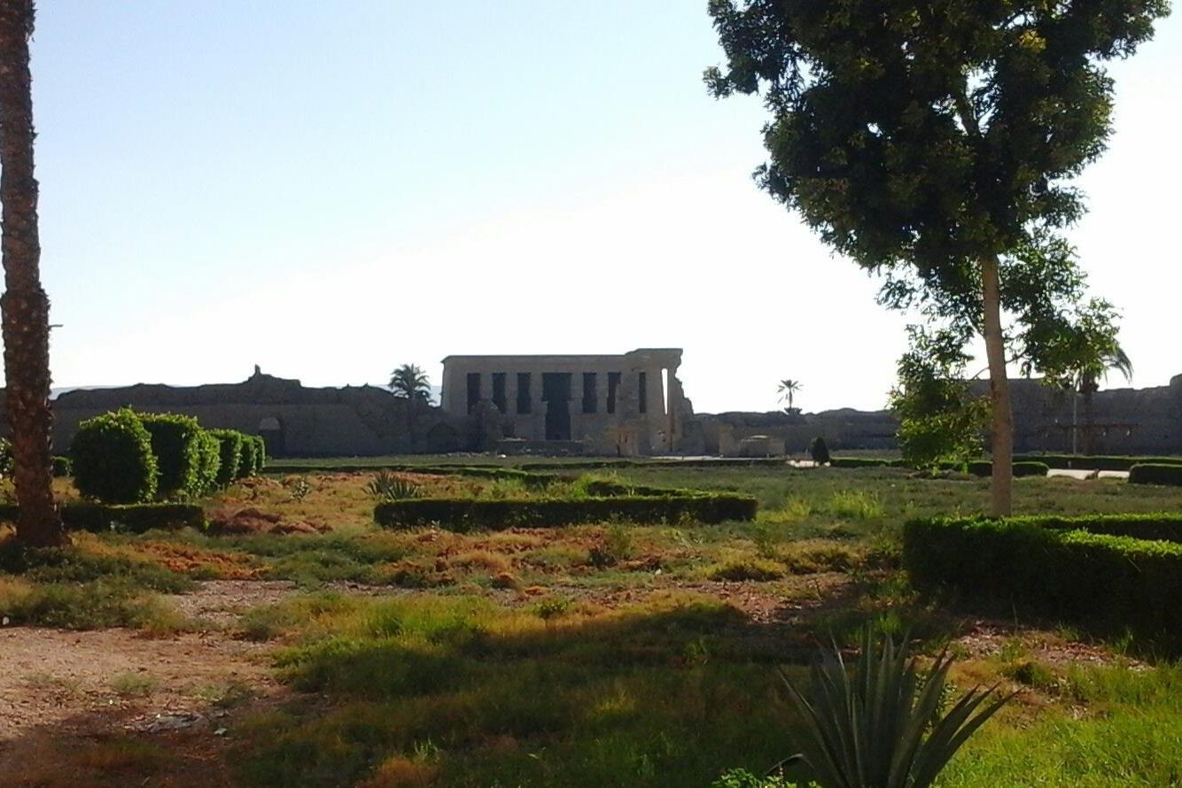 Dendera in the distance Dendera - Nile River Cruise El Minya
