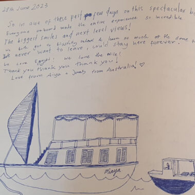 Page from our Guestbook